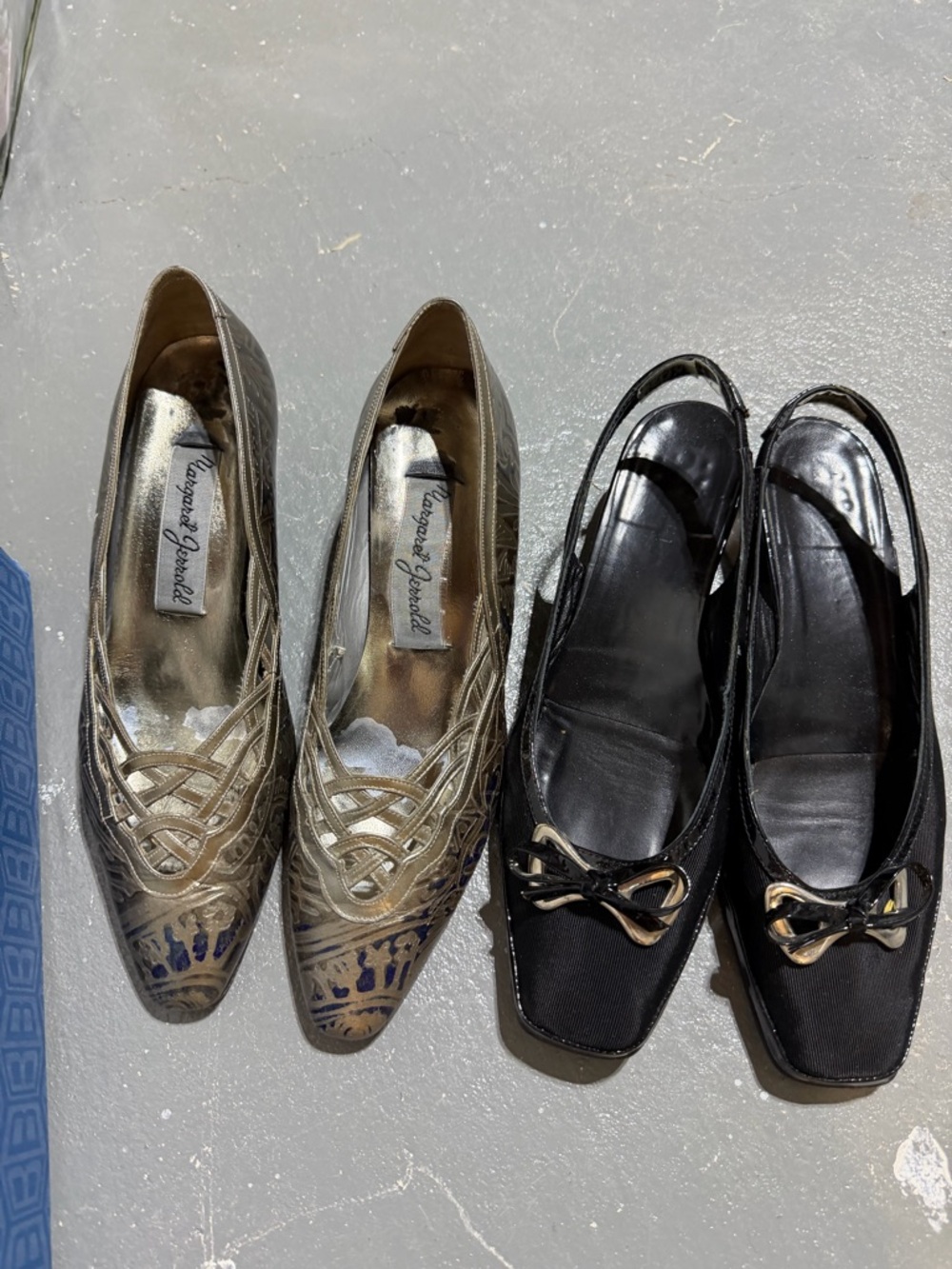 Metallic Gold Pointed Toe Flats